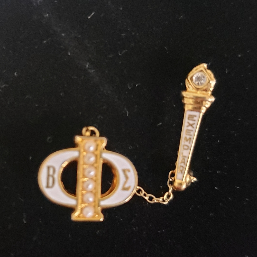 Gold Beta Sigma Phi Sorority Pin